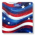 thumbnail image 1 of Bathroom Scale, Highly Accurate Digital Body Scale,Precisely Measures Weight up to 400 lbs-Red And Blue Background With Stars And Stripes Waving In The Wind, 1 of 4