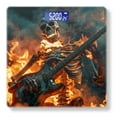 thumbnail image 1 of Bathroom Scale, Highly Accurate Digital Body Scale,Precisely Measures Weight up to 400 lbs-Skeleton Playing Electric Guitar Surrounded By Flames And Smoke, 1 of 4