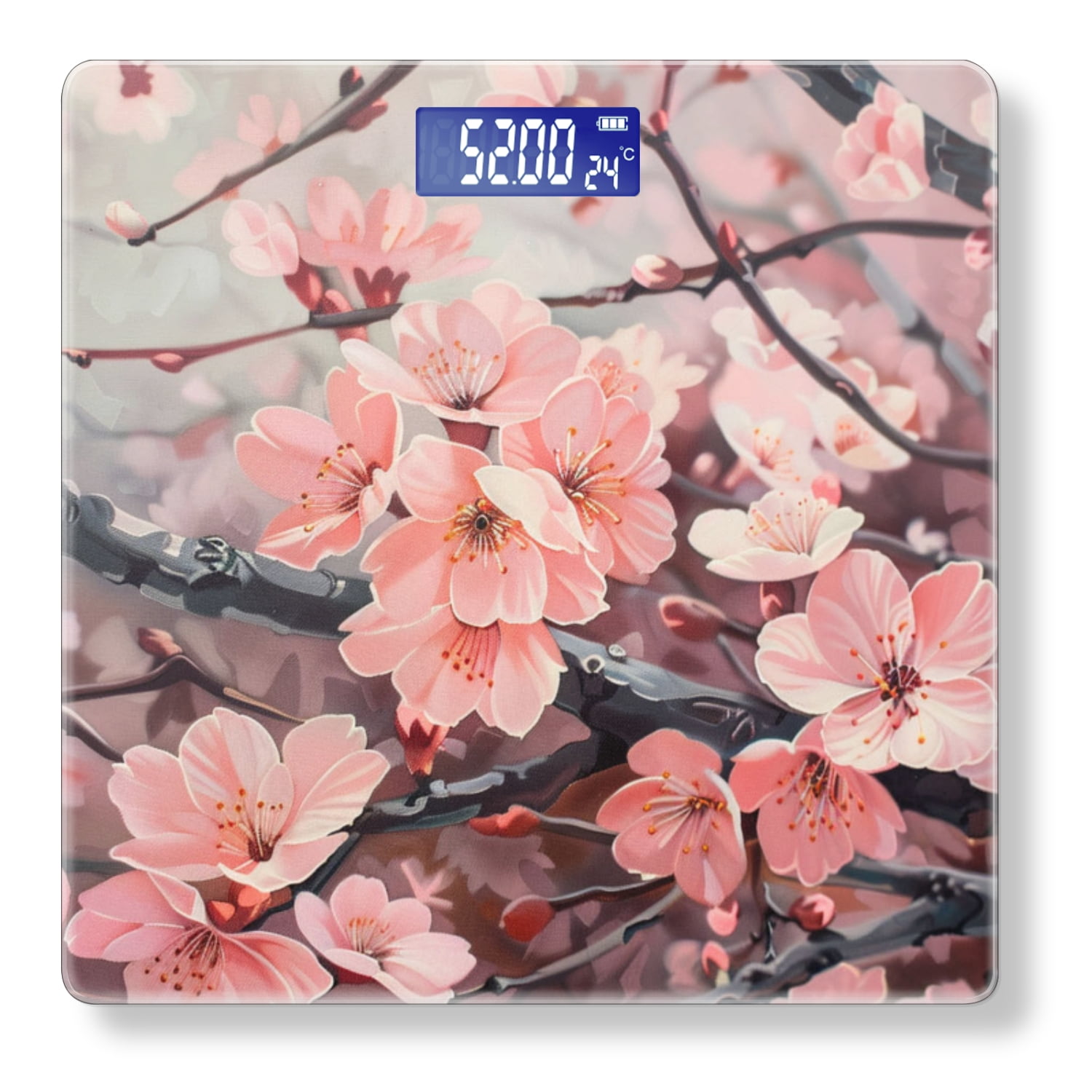 Bathroom Scale, Highly Accurate Digital Body Scale,Precisely Measures Weight up to 400 lbs-The Peach Blossoms In Full Bloom With Pink And White Flowers