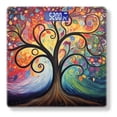 thumbnail image 1 of Bathroom Scale, Highly Accurate Digital Body Scale,Precisely Measures Weight up to 400 lbs-Whimsical Tree Of Life With Swirling Branches And Vibrant Leaves, 1 of 4