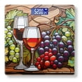 thumbnail image 1 of Bathroom Scale, Highly Accurate Digital Body Scale,Precisely Measures Weight up to 400 lbs-Wine Glasses And Grapes In Stained Glass Style On Wooden Background, 1 of 4