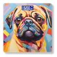 thumbnail image 1 of Bathroom Scale, Highly Accurate Digital Body Scale,Precisely Measures Weight up to 400 lbs-Colorful Geometric Abstract Painting Of Pug Dog Portrait, 1 of 4
