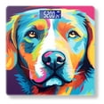 thumbnail image 1 of Bathroom Scale, Highly Accurate Digital Body Scale,Precisely Measures Weight up to 400 lbs-Colorful Vector Portrait Of Golden Retriever Dog, 1 of 4