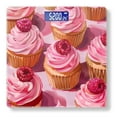 thumbnail image 1 of Bathroom Scale, Highly Accurate Digital Body Scale,Precisely Measures Weight up to 400 lbs-Cupcakes With Pink Frosting And Raspberries On Top, 1 of 4