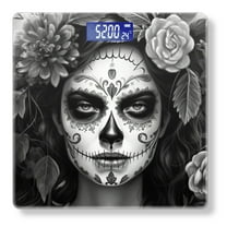 Bathroom Scale, Highly Accurate Digital Body Scale,Precisely Measures Weight up to 400 lbs-Face Of Attractive Woman With Black Hair