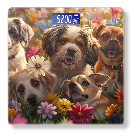 Bathroom Scale, Highly Accurate Digital Body Scale,Precisely Measures Weight up to 400 lbs-Group Of Dogs In Various Sizes And Breeds
