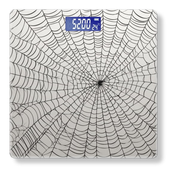 Bathroom Scale, Highly Accurate Digital Body Scale,Precisely Measures Weight up to 400 lbs-Intricate Spider Web With Numerous Lines And Curves