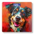 thumbnail image 1 of Bathroom Scale, Highly Accurate Digital Body Scale,Precisely Measures Weight up to 400 lbs-Smiling Australian Shepherd Dog With Vibrant Colors, 1 of 4