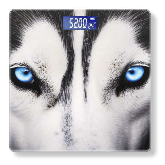 Bathroom Scale, Highly Accurate Digital Body Scale,Precisely Measures Weight up to 400 lbs-The Black And White Dog
