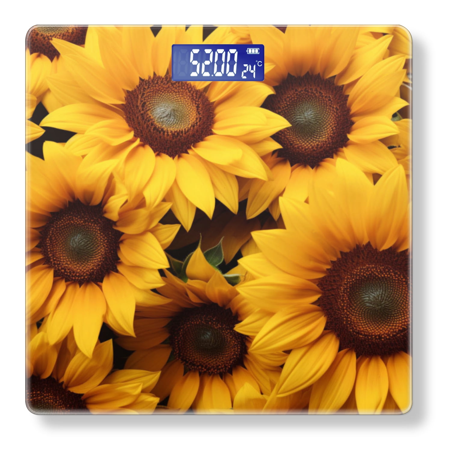 Bathroom Scale, Highly Accurate Digital Body Scale,Precisely Measures Weight up to 400 lbs-Vibrant Bouquet Of Sunflowers