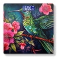 thumbnail image 1 of Bathroom Scale, Highly Accurate Digital Body Scale,Precisely Measures Weight up to 400 lbs-Vibrant Hummingbird Perched On The Branch, 1 of 4