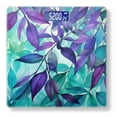 thumbnail image 1 of Bathroom Scale, Highly Accurate Digital Body Scale,Precisely Measures Weight up to 400 lbs-Watercolor Painting Of Leaves In Shades Of Purple And Teal, 1 of 4
