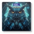 thumbnail image 1 of Bathroom Scale, Highly Accurate Digital Body Scale,Precisely Measures Weight up to 400 lbs-Wise Owl With Glowing Eyes And Sharp Feathers, 1 of 4