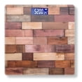 thumbnail image 1 of Bathroom Scale, Highly Accurate Digital Body Scale,Precisely Measures Weight up to 400 lbs-Wooden Wall Made Of Rectangular Planks In Various Shades, 1 of 4