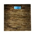 thumbnail image 1 of Bathroom Scale for Body Weight, Bathroom Body Scale with a Large LCD Backlight Display and Tempered Glass, Batteries Included, 400lbs (BRWN Wood), 1 of 4