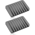thumbnail image 1 of Bathroom Self Draining Soap Dish, Silicone Soap Holder for Bar Soap, Pack of 2, 1 of 6