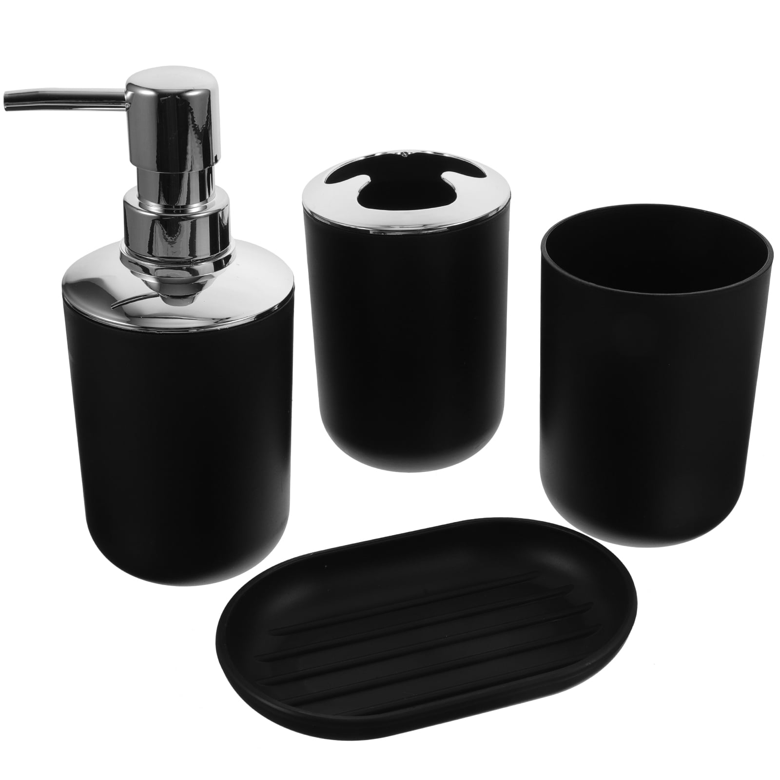 Bathroom Set Vanity Countertop Accessory Large Four Piece Plastic ...
