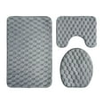 thumbnail image 1 of Bathroom Sets Foam Bath Mat Set Bathroom Rugs for 3 Pcs Toilet Mats Soft Comfortable Water Absorption Nonslip Thickmachine Washableeasier To Dry, 1 of 9