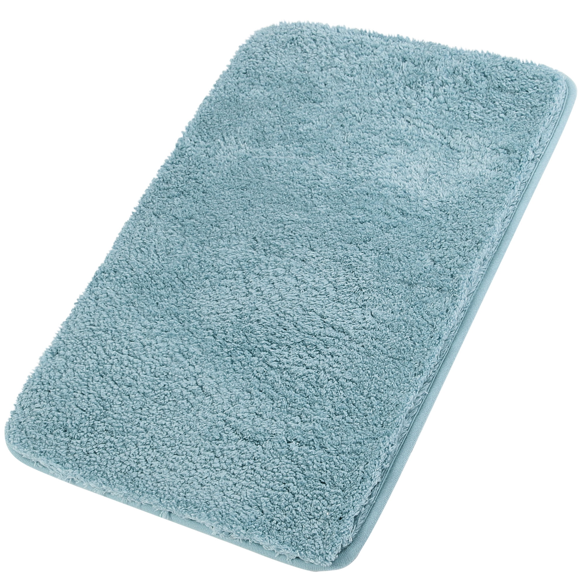 Bathroom Shaggy Bath Mat Fluffy Nonslip Door Floor Rug Blue 24" x 35