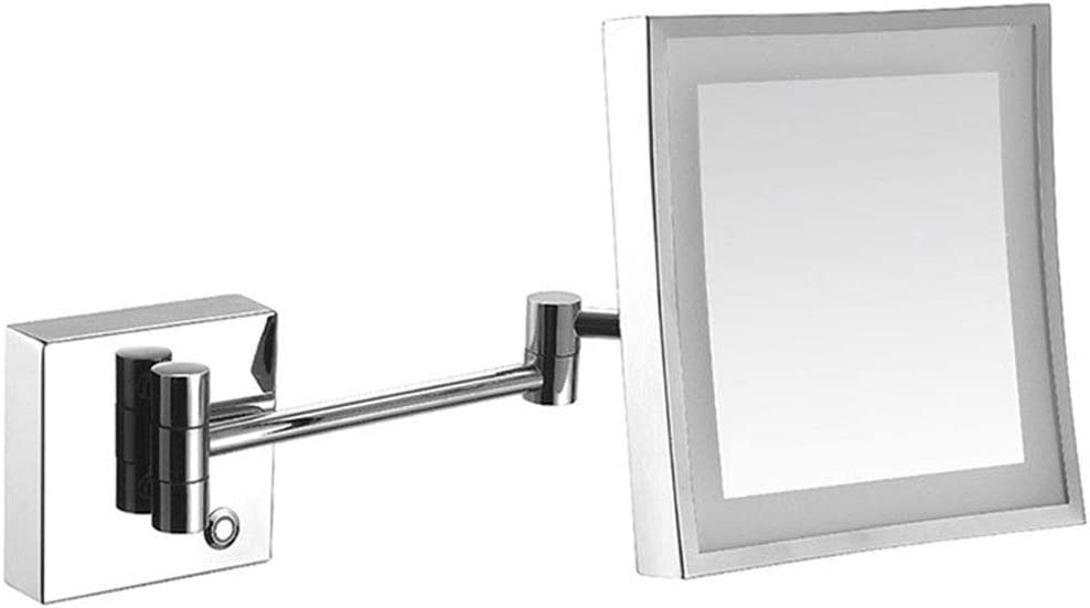 Bathroom Shaving Mirror Wall Mounted LED Illuminated Makeup Mirror with