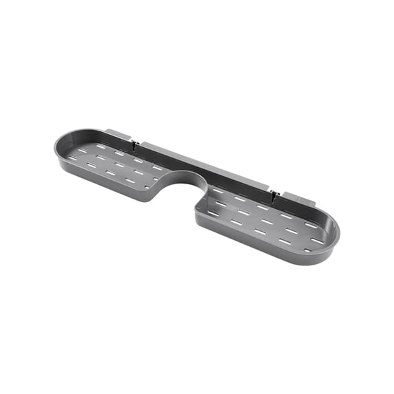 Bathroom Shelf Organizer Over The Faucet Sink Rack Over The Sink Shelf, Kitchen Above Faucet with Hollow Vent Holes Sturdy Plastic Constru Gray
