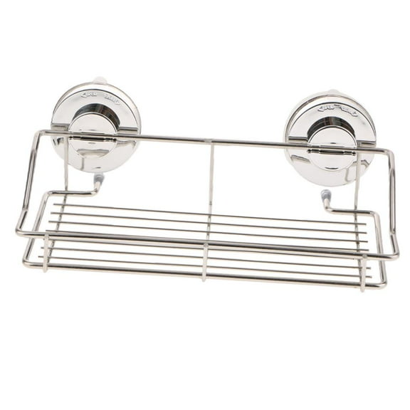 Bathroom Shelf Organizer Storage Rack Kitchen Organizer Corner Shelf Shower Storage Basket Suction Self Wall Mounted Shelf, No Drilling, Stainless Steel