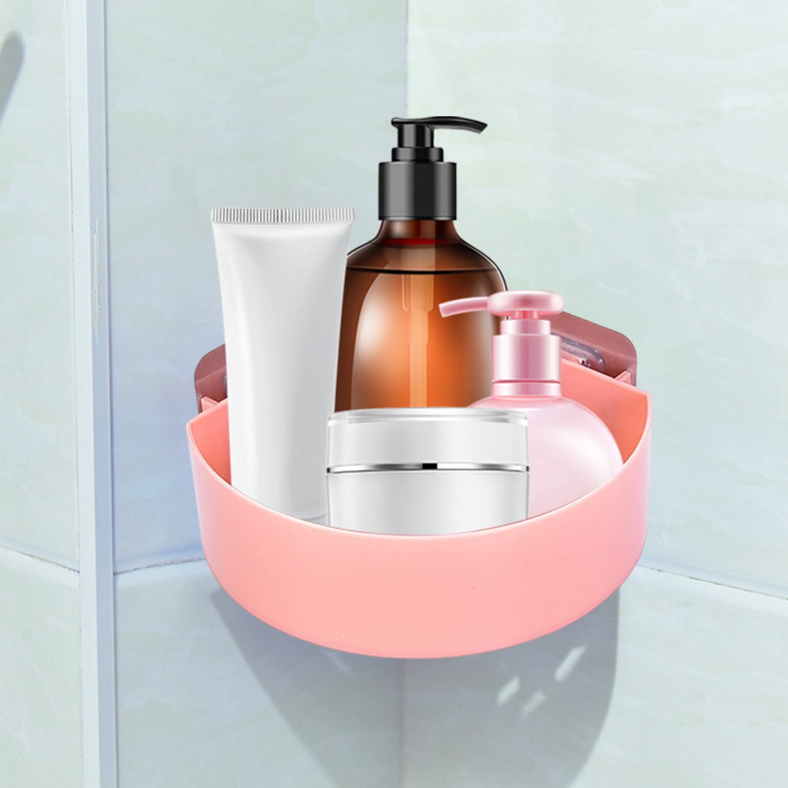 Bathroom Shelf No Punch Shower Hanging Storage Basket, Plastic Shampoo ...