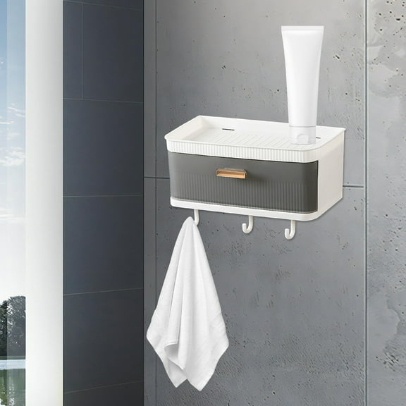 Bathroom Shelf, Suction Cup Wall Mounted Basket, Multi Functional Sink Organizer, Clear Plastic Shower Caddy, No Drill Kitchen Balcony Storage