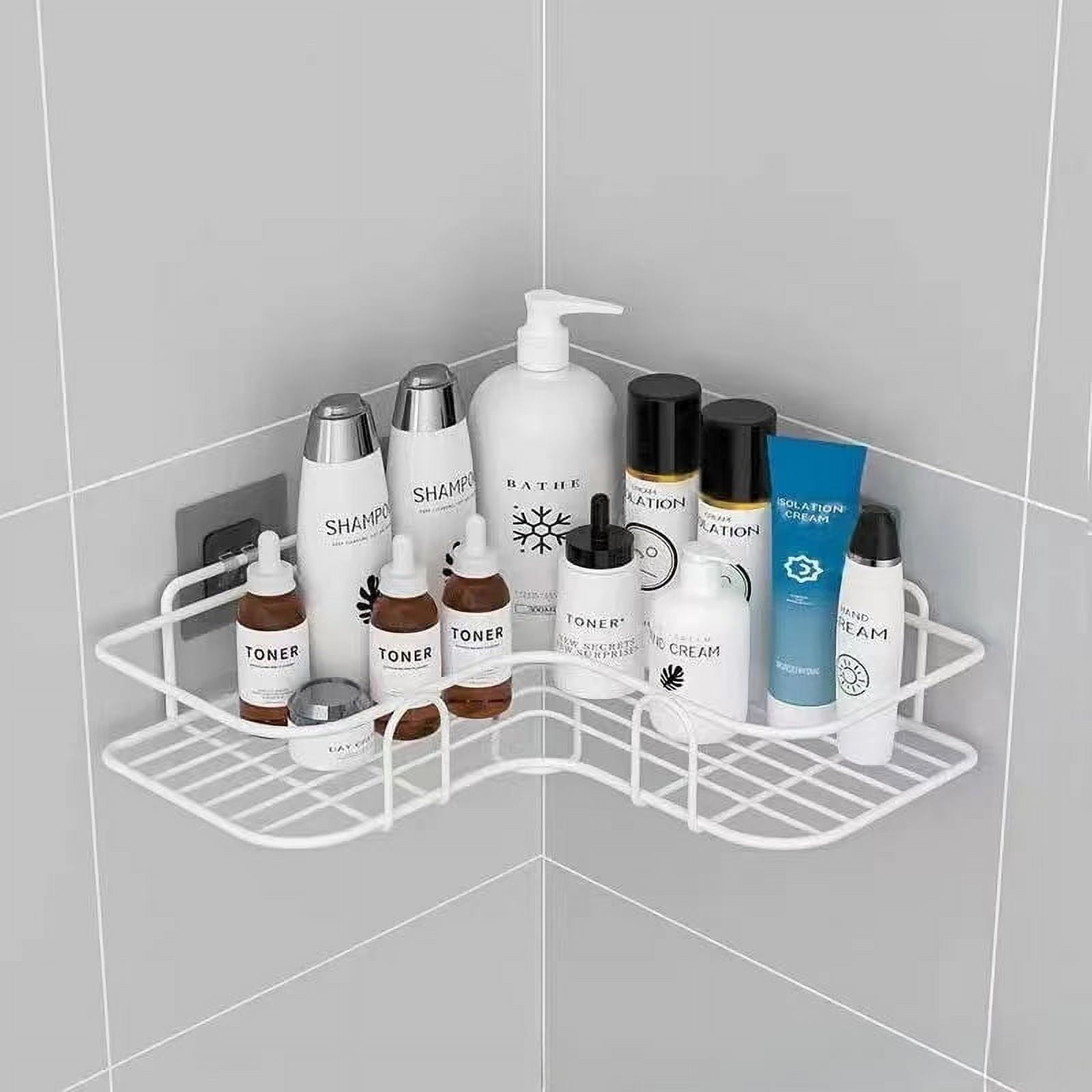 Bathroom Shelf Wall Mounted Corner Storage Shelves Shampoo Holder ...