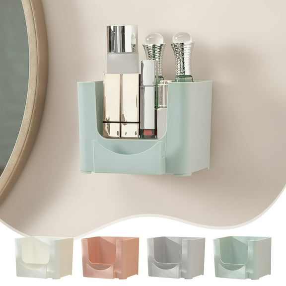 Bathroom Shelf with Paste Hooks, Wall Mounted Organizer for Kitchen Toilet, No Hole Punching Required