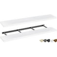 thumbnail image 1 of Bathroom Shelves 55 inches Long Wall Shelf Large Extra Long 55 x 9 inch Set of 2, White, 1 of 16