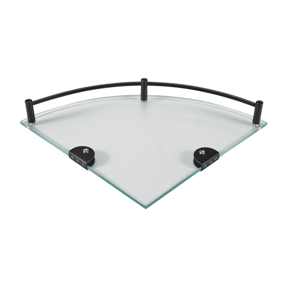 Bathroom Shelves, Glass Corner Shelf Wall Mounted ,Tempered for Storing Shower Gel/Soap-A