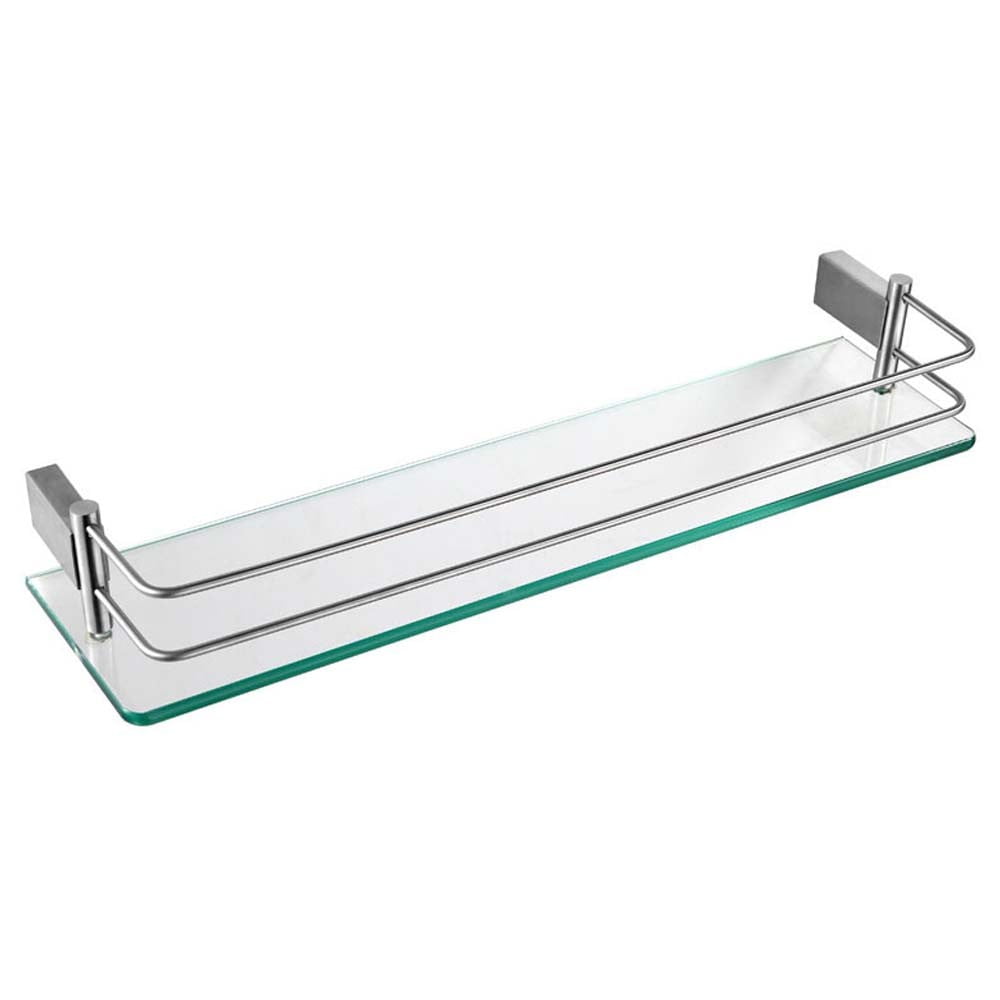 Bathroom Shelves Glass Shower Shelf Wall Mounted Shower Storage Shelf ...