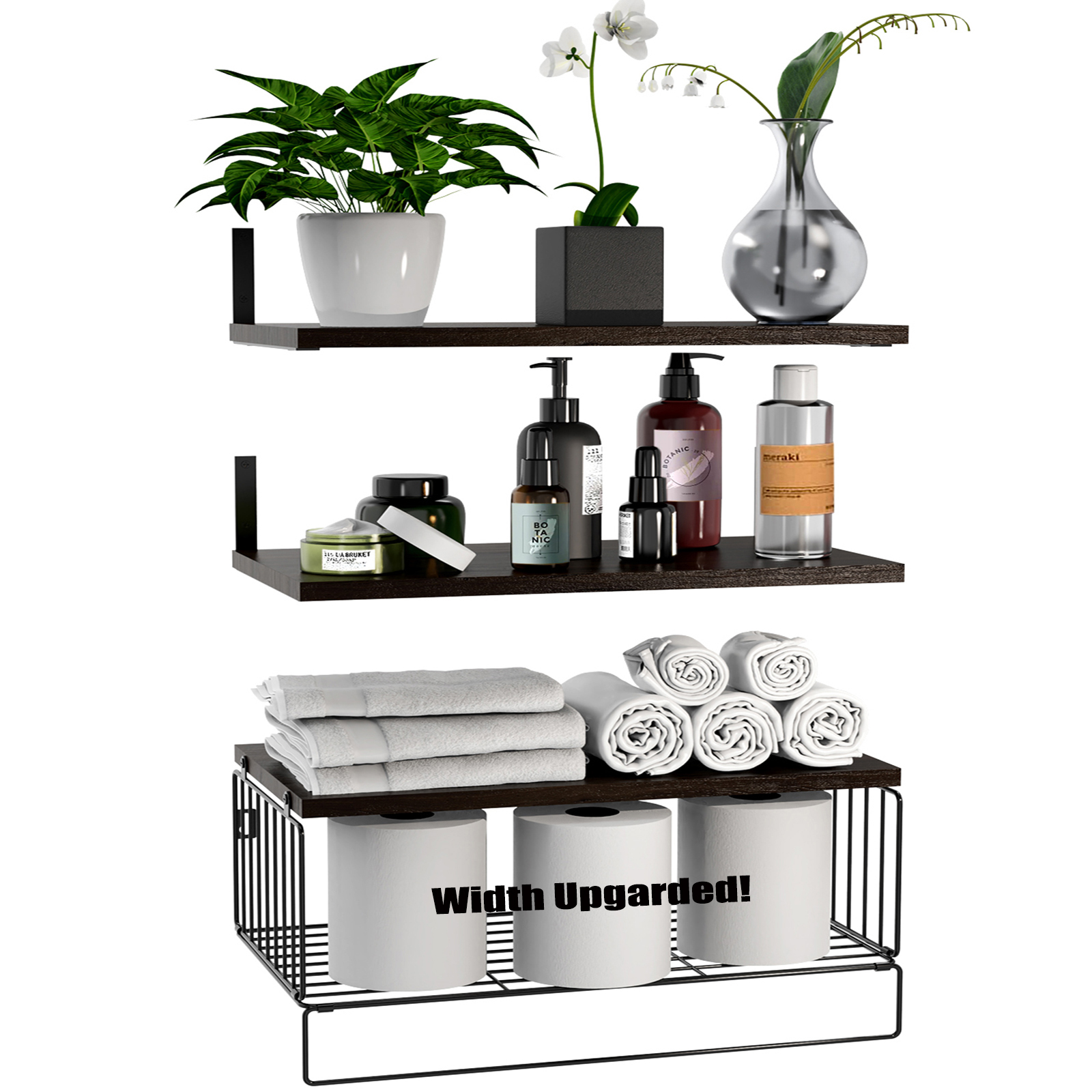 Bathroom Shelves Over Toilet, Floating Bathroom Wood Shelves Wall