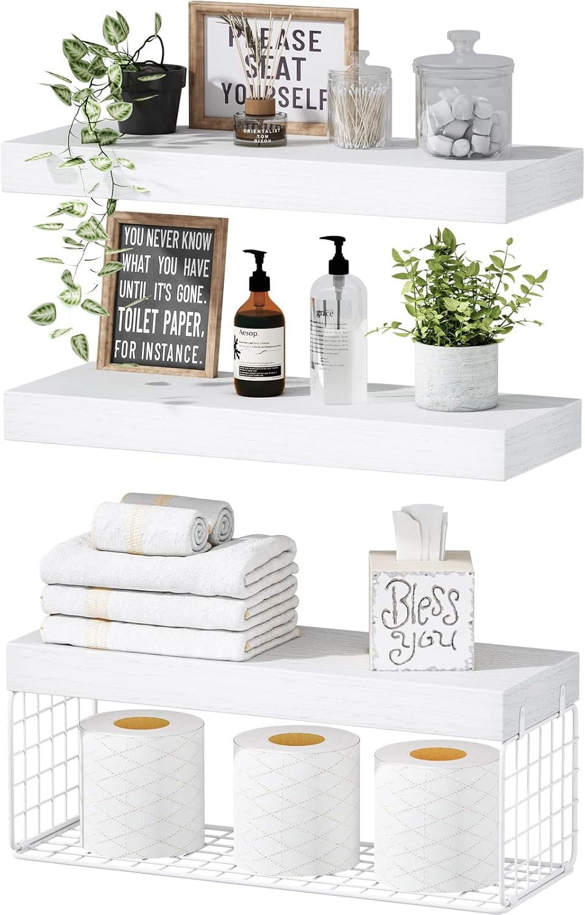 Small White Bathroom Shelf