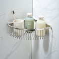 thumbnail image 1 of Bathroom Shower Caddy Corner Shelf Basket, Ultra Sturdy Rust-Proof Stainless Steel Shelf Organizer Shampoo Holder, Wall Mounted Storage Rack for Bathroom Kitchen, Brushed Nickel, 1 of 8