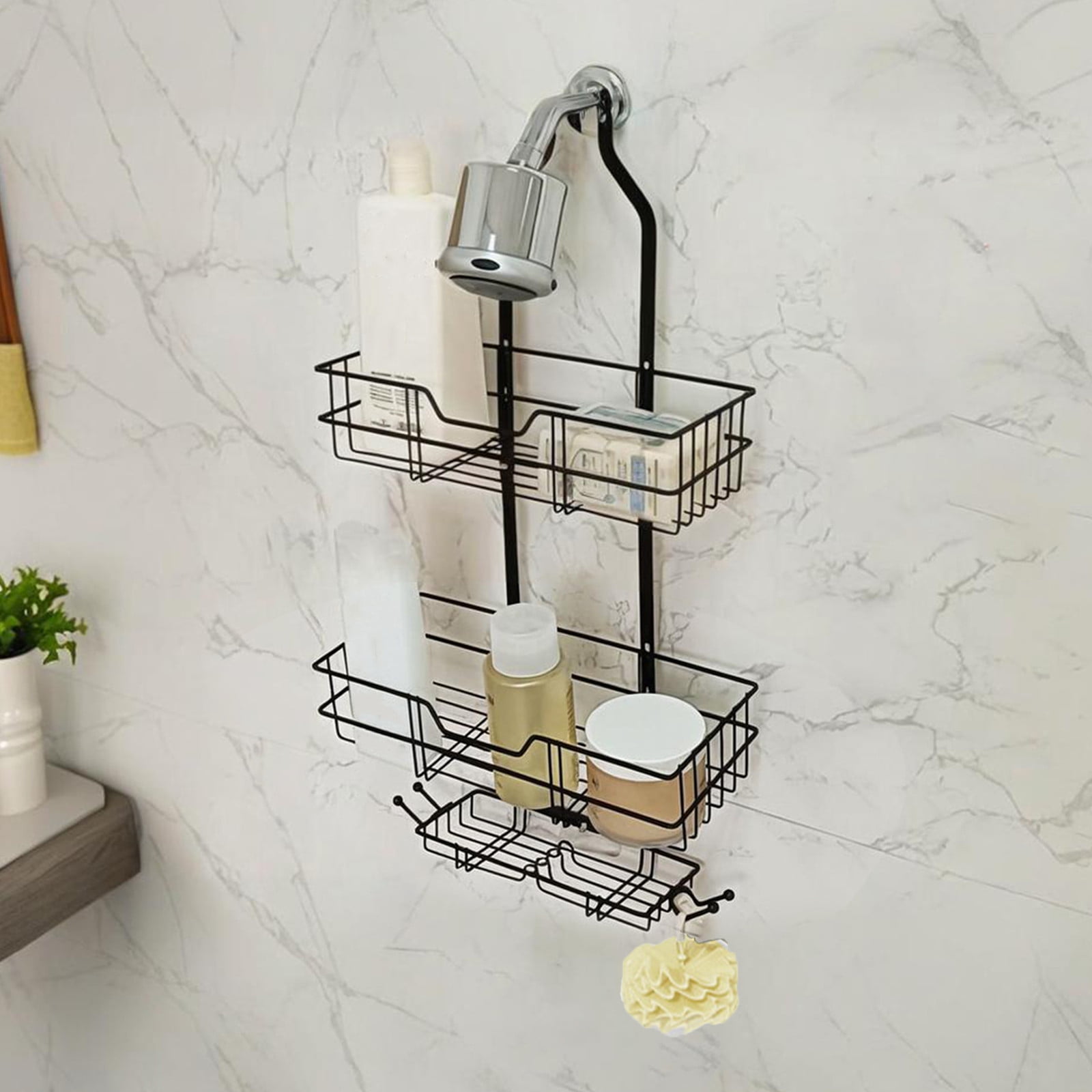 Bathroom Shower Caddy Hanging,Shower Organizer Hanging 3-Tier with Soap ...