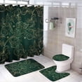 thumbnail image 1 of Bathroom Shower Curtain 4 Piece Sets, Colourful Abstract Pattern with 72" x 72" Waterproof Shower Curtain Non-Slip Rug Toilet Lid Cover Bath Mat and 12 Hooks for Bathroom Decor Set, 1 of 8