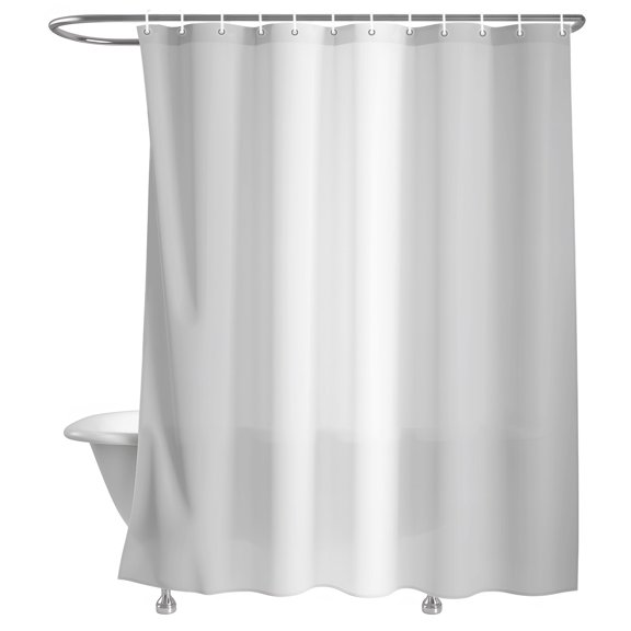 Bathroom Shower Curtain Abstract Gray Gradient Style Waterproof Shower Curtains with Hooks, Modern Minimalist Ombre Theme