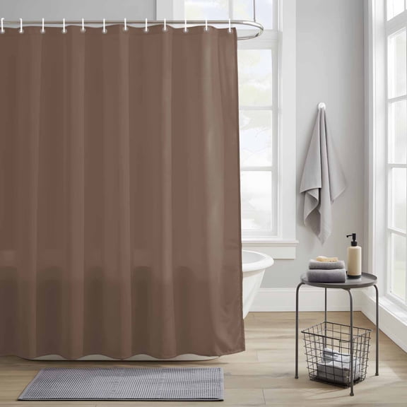 Bathroom Shower Curtain Brown Waterproof Shower Curtains with Hooks, Minimalist Style Bath Curtains Bathtub Curtain Home Decor 36x72in