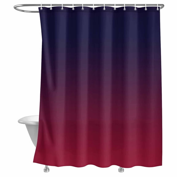 Bathroom Shower Curtain Burgundy Red Gradient Ombre Waterproof Shower Curtains with Hooks, Dark Maroon Shadow Bath Curtains Bathtub Curtain Home Decor 72x72in