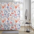 thumbnail image 1 of Bathroom Shower Curtain Colorful Corals Ocean Fish Waterproof Shower Curtains with Hooks, Summer Coastal Shell Seamless Bath Curtains Bathtub Curtain Home Decor 36x72in, 1 of 9