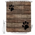 thumbnail image 1 of Bathroom Shower Curtain Farmhouse Dog Paws Waterproof Shower Curtains with Hooks, Animal Claws Vintage Wood Board Bath Curtains Bathtub Curtain Home Decor 60x72in, 1 of 9