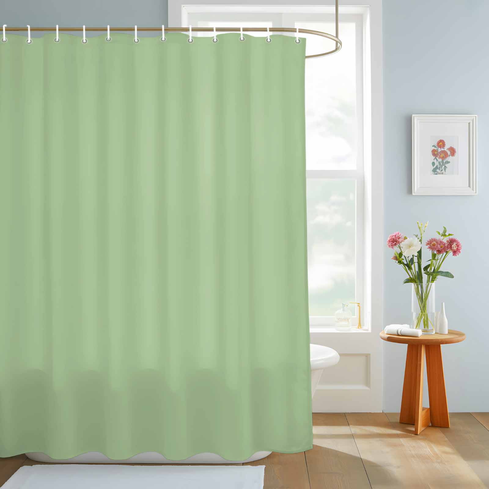 Light Green Shower Curtain