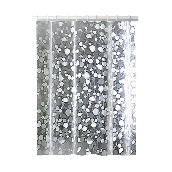 Bathroom Shower Curtain Liner, Heavy Duty Waterproof PEVA Shower Curtain Liner with Metal Grommets and Plastic Shower Hooks for Shower Stall, Bathtubs