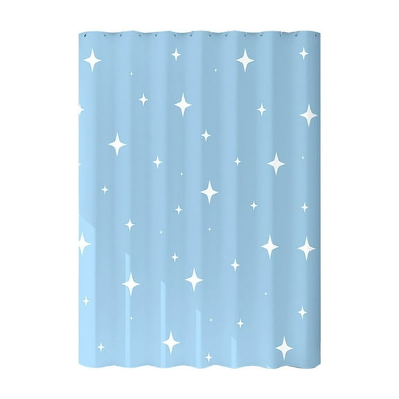 Bathroom Shower Curtain Liner, Small Waterproof Shower Liner, Plastic Printed Shower Curtains, 71x32 inch with Grommet Holes