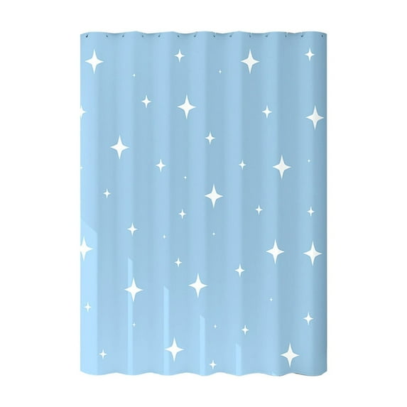 Bathroom Shower Curtain Liner, Small Waterproof Shower Liner, Plastic Printed Shower Curtains, 71x32 inch with Grommet Holes