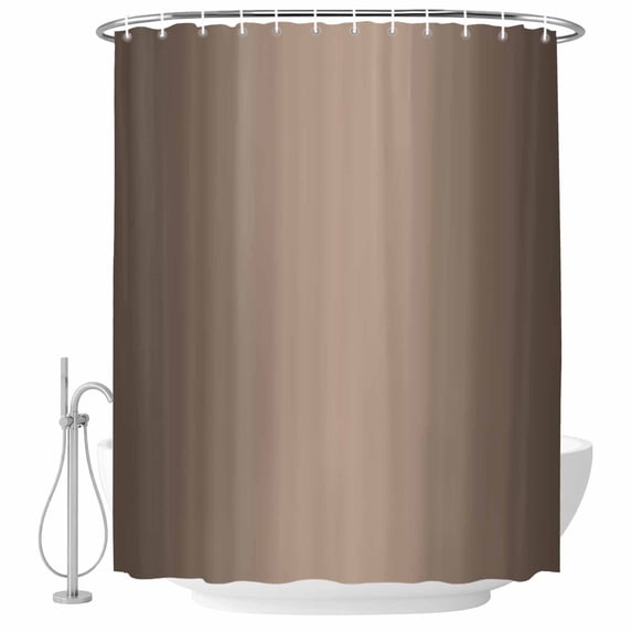 Bathroom Shower Curtain Modern Dark Brown Color Gradient Waterproof Shower Curtains with Hooks, Minimalist Art Ombre Bath Curtains Bathtub Curtain Home Decor 60x72in