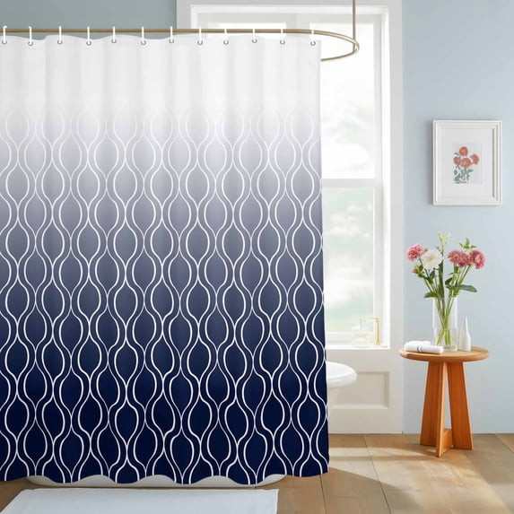 Shower Curtains Navy Blue And White