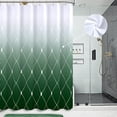 thumbnail image 1 of Bathroom Shower Curtain Set White Shower Curtain Ombre Shower Curtain with Hooks Water Repellent Shower Curtain Linen Fabric Shower Curtains Bathtub Hotel, 72x72 inch, Hunter Green, 1 of 5